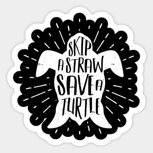 Keep a Straw Save a Turtle Sticker